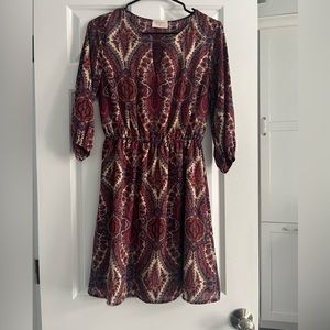 Everly purple paisley dress